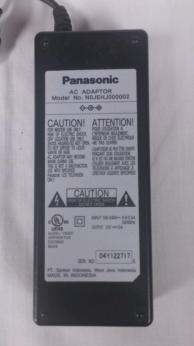15V 5A Panasonic N0JZHK000012 AC power adapter supply charger NEW